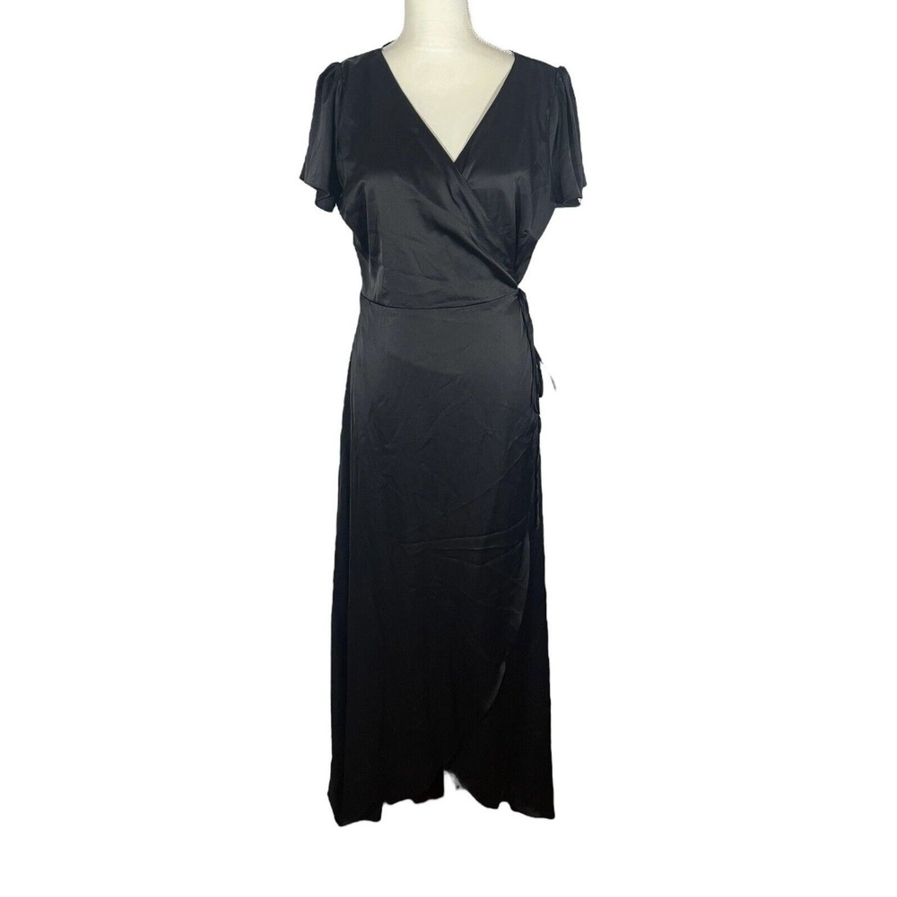 Baltic Born Black Wrap Dress - Picture 2 of 8